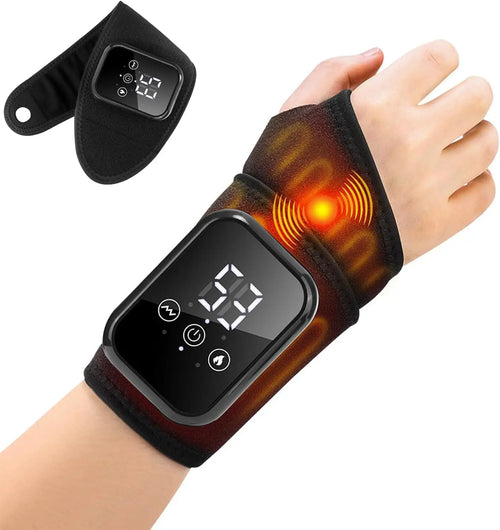 Heated Wrist Brace Hand Relief Device - Rechargeable, Portable - Alleviates Carpal Tunnel Syndrome, Arthritis, Gamer Wrist Pain - for Office Workers, Esports Players - Father’S Day Gift Black Healthcare